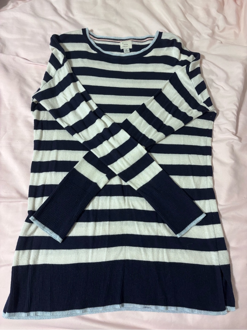 Classic Navy and White Striped Women’s sweater